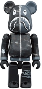 Bearbrick x BAPE x Comme des Garcons Camo Shark 100% & 400% Set Order Bearbrick x BAPE x Comme des Garcons Camo Shark 100% & 400% Set
