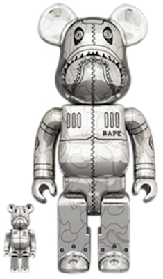 Bearbrick x BAPE x 空山基 100% & 400% 套装 '迷彩鲨鱼银' Buy Bearbrick x BAPE x 空山基 100% & 400% 套装 '迷彩鲨鱼银'