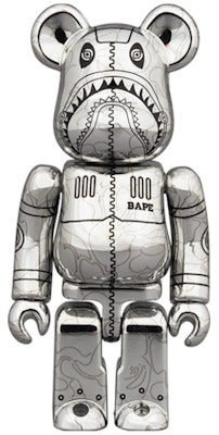 Bearbrick x BAPE x 空山基 100% & 400% 套装 '迷彩鲨鱼银' Order Bearbrick x BAPE x 空山基 100% & 400% 套装 '迷彩鲨鱼银'