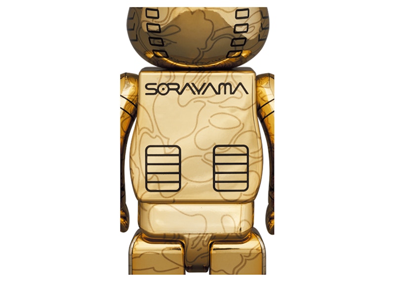 Lookbook 베어브릭 x 베이프 x 소라야마 100%&400% '카모 샤크 골드' 세트 
