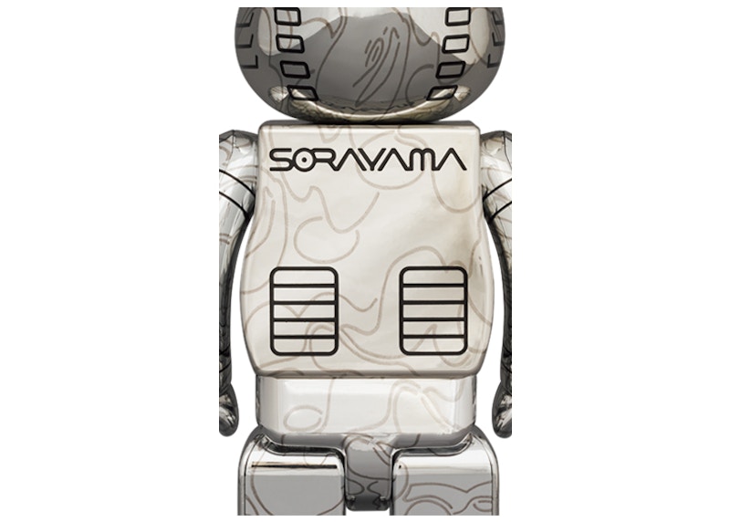 Lookbook Bearbrick x BAPE x 空山基 100% & 400% 套裝 '迷彩鯊魚銀色'