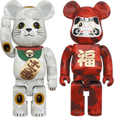 Bearbrick x BAPE x Maneki Neko & Daruma 400% 2PACK Buy Bearbrick x BAPE x Maneki Neko & Daruma 400% 2PACK