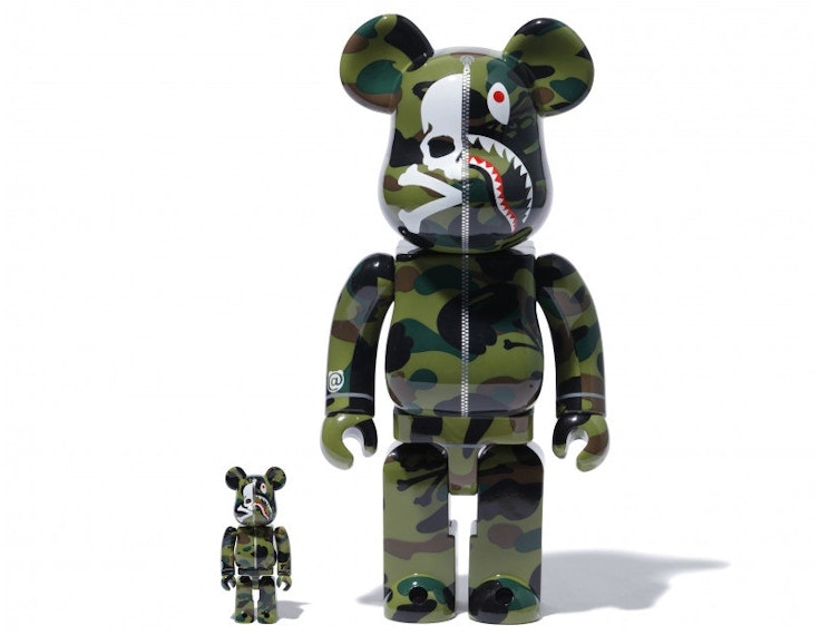 bearbrick-bape-x-mastermind-100-and-400-set-green-camo