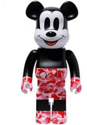 Bearbrick x BAPE x Mickey Mouse 1000% Negro/Rojo Camuflaje Buy Bearbrick x BAPE x Mickey Mouse 1000% Negro/Rojo Camuflaje