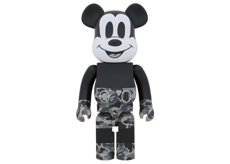 Bearbrick x BAPE x Mickey Mouse Monotone 1000%