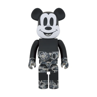 Bearbrick BAPE Mickey Monotone 1000%