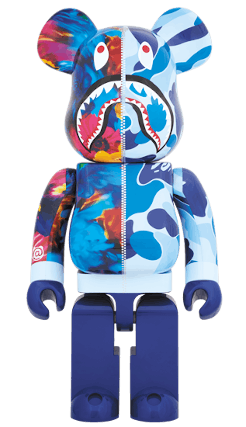 Buy Bearbrick x BAPE x Mika Ninagawa Shark 1000% Biru