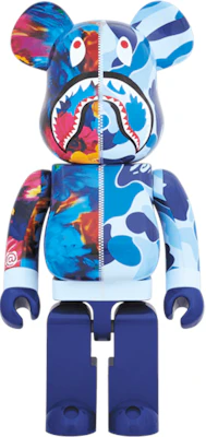 Bearbrick x BAPE x Mika Ninagawa Shark 1000% Biru Buy Bearbrick x BAPE x Mika Ninagawa Shark 1000% Biru
