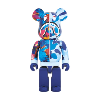 Bearbrick BAPE Mika Ninagawa Shark 1000% Blue