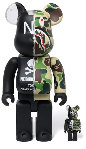 bape-neighborhood-medicom-100-and-400-bearbrick-toy-black