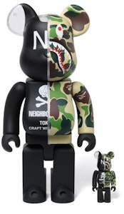 Set Bearbrick x BAPE x NEIGHBORHOOD 100% & 400% 'Mainan Hitam' Buy Set Bearbrick x BAPE x NEIGHBORHOOD 100% & 400% 'Mainan Hitam'