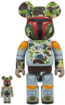 Bearbrick x BAPE x Star Wars BOBA FETT 100% & 400% Set Buy Bearbrick x BAPE x Star Wars BOBA FETT 100% & 400% Set
