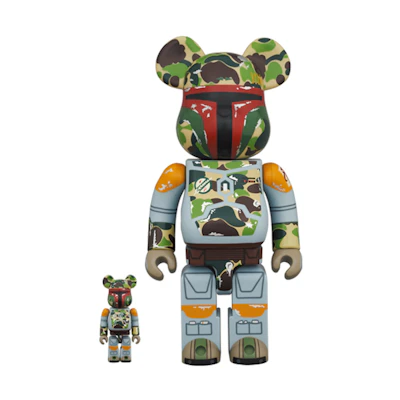 Bearbrick BAPE Star Wars BOBA FETT 100% & 400% Set