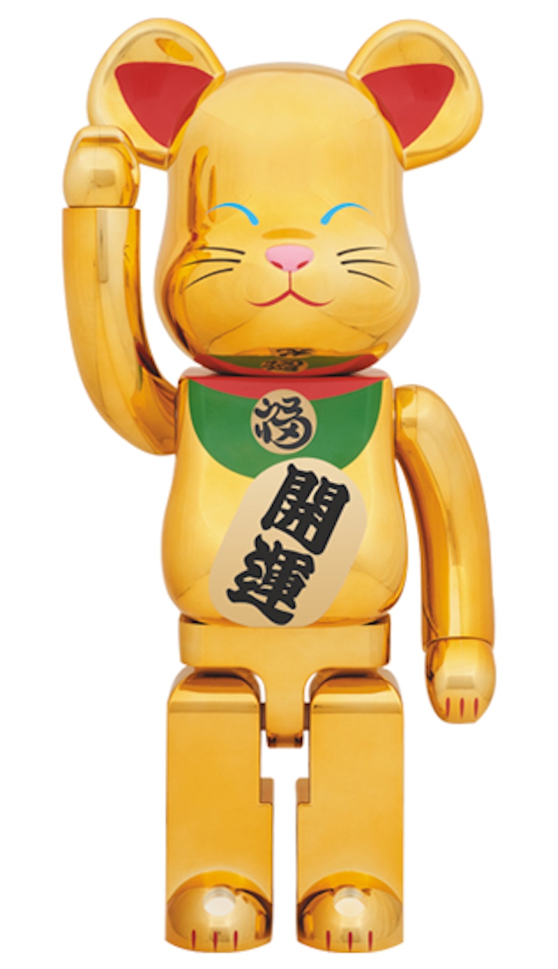 Bearbrick x Beckoning Cat 1000% Gold