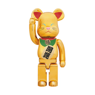 Bearbrick Beckoning Cat 1000% Gold