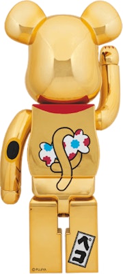 Bearbrick x Kucing Keberuntungan Peko-Chan 1000% Emas Berlapis Order Bearbrick x Kucing Keberuntungan Peko-Chan 1000% Emas Berlapis