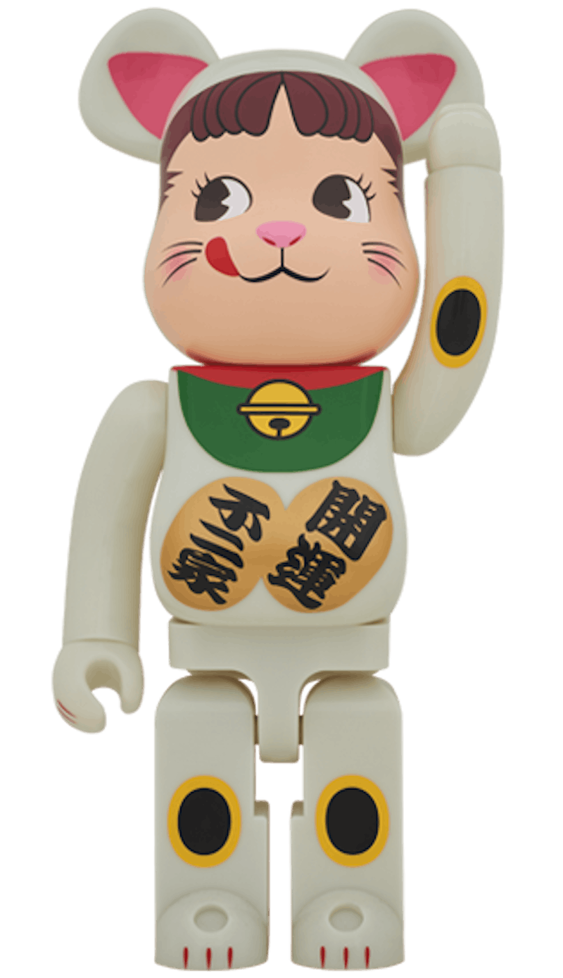 Bearbrick x Beckoning Cat Peko-Chan 1000% Phosphorescent