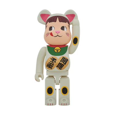 Bearbrick Beckoning Cat Peko-Chan 1000% Phosphorescent