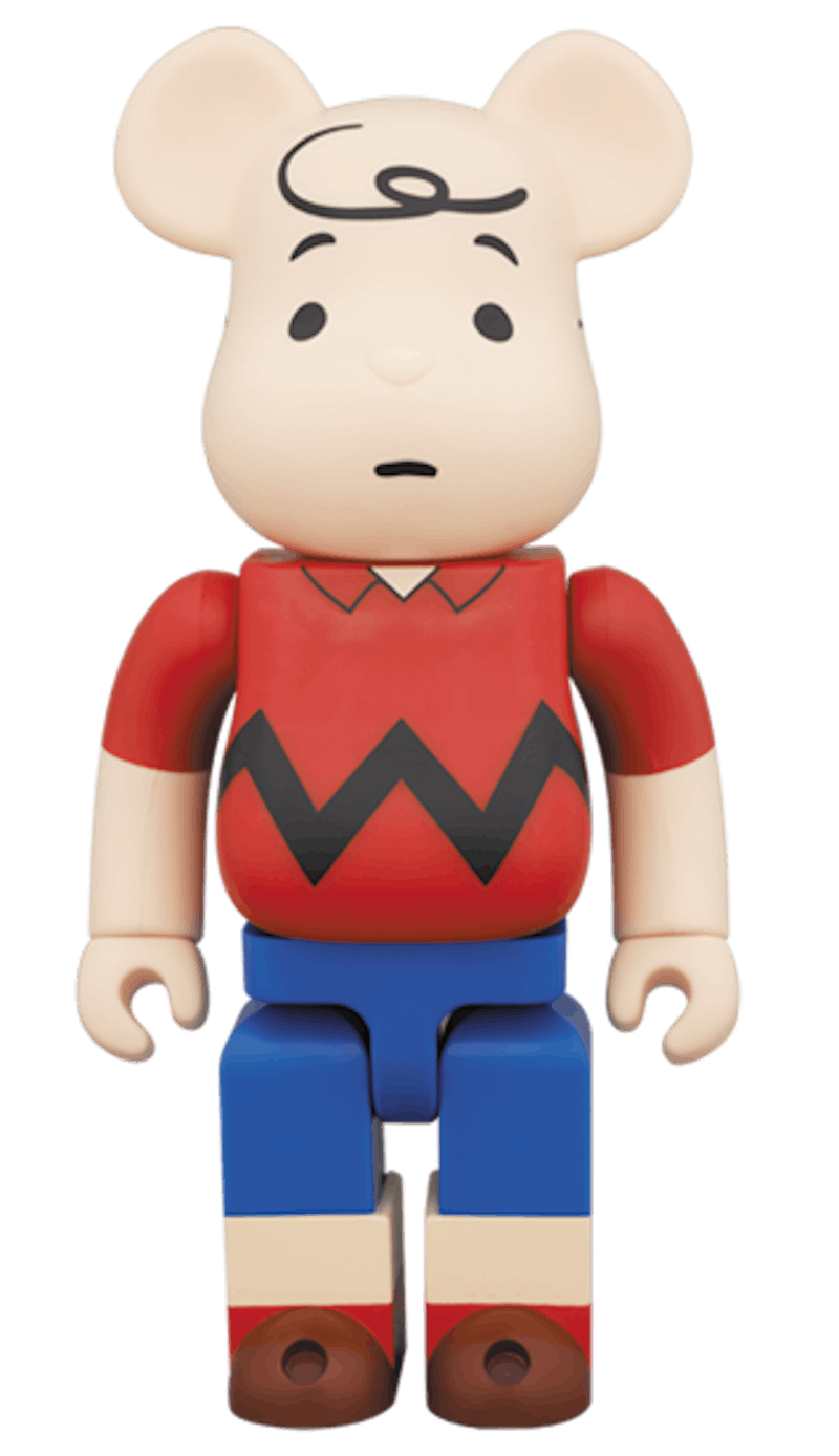 Bearbrick x Charlie Brown 400% 'Beige Red'