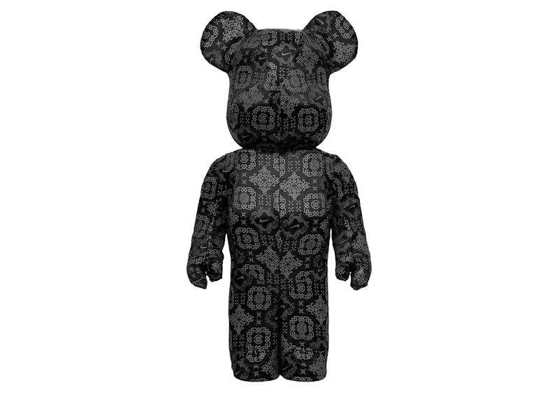 Buy Bearbrick x CLOT x Nike 1000% Sutera Hitam.