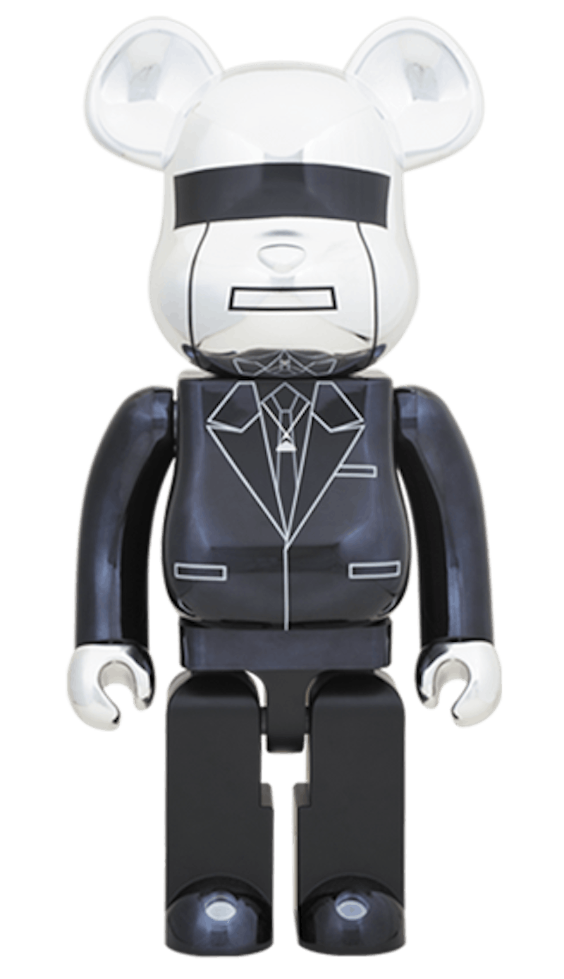 Bearbrick x Daft Punk Random Access Memories Version 1000% Silver