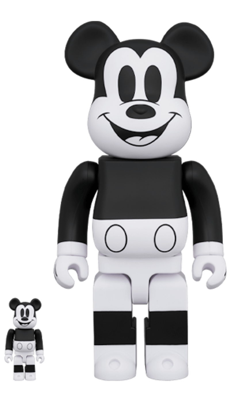 Buy Bearbrick x Disney Mickey Mouse 100% y 400% Set 'Blanco y Negro' 2020