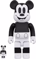Bearbrick x Disney Mickey Mouse 100% & 400% Set 'Black & White' 2020 Bearbrick x Disney Mickey Mouse 100% & 400% Set 'Black & White' 2020