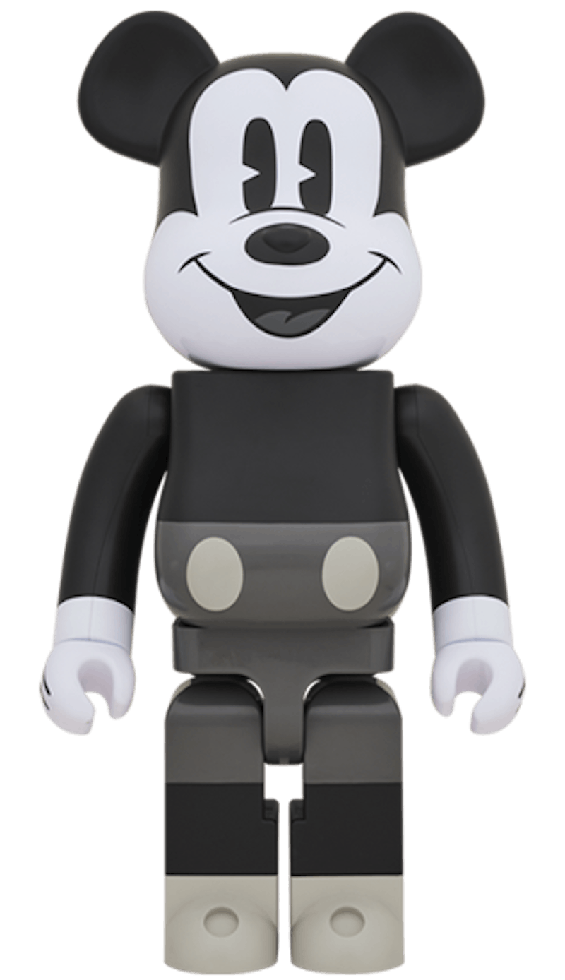 Bearbrick x Disney Mickey Mouse B&W Version 1000% Multi
