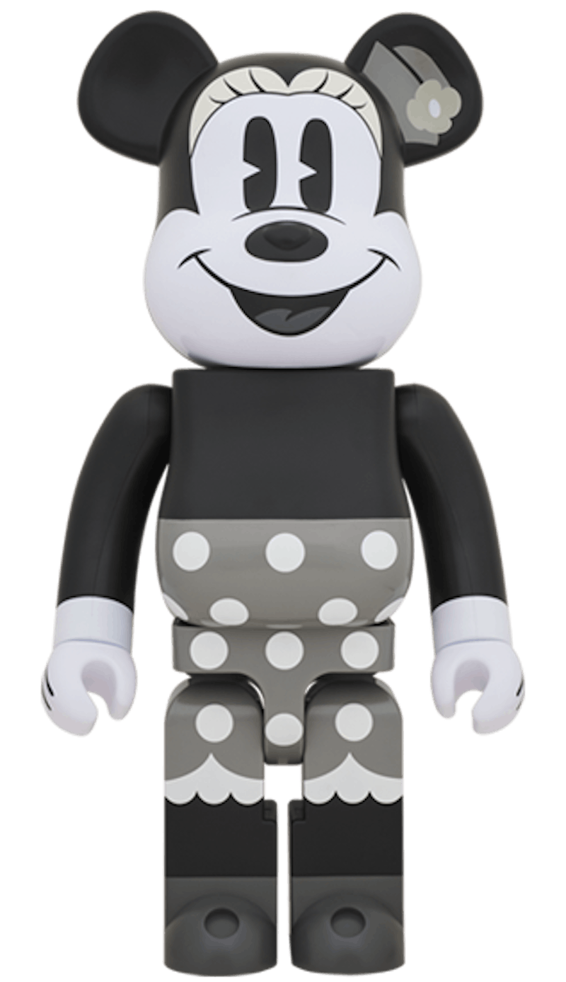Bearbrick x Disney Minnie Mouse B&W Version 1000% Multi