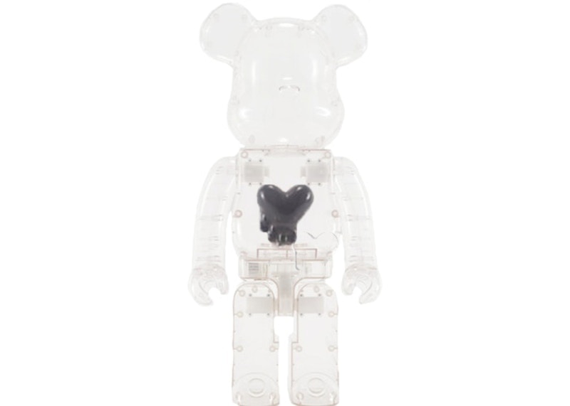 Bearbrick x Emotionally Unavailable Black Heart 1000% Clear