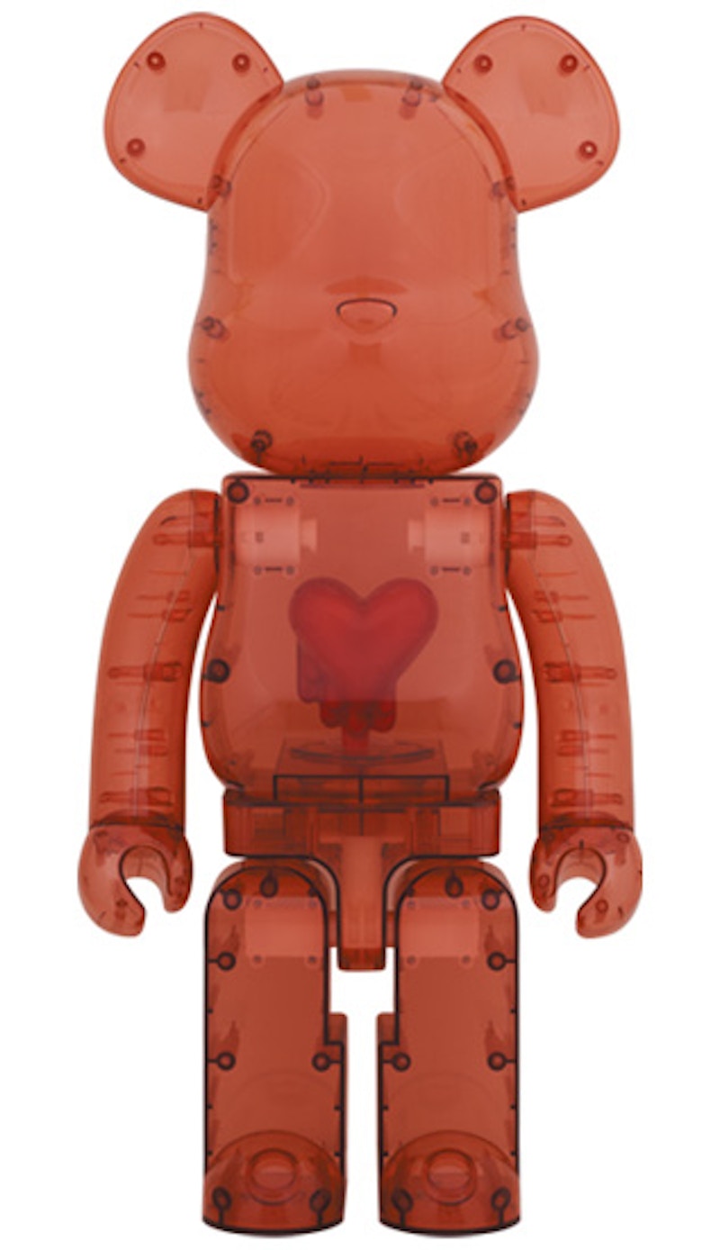Bearbrick x Emotionally Unavailable Clear Red Heart 1000%