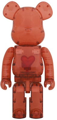 Bearbrick x Emotionally Unavailable Clear Red Heart 1000% Buy Bearbrick x Emotionally Unavailable Clear Red Heart 1000%
