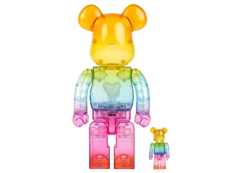 Lookbook Bearbrick x Emotionally Unavailable Gradient Heart 100% & 400% Set Pelbagai