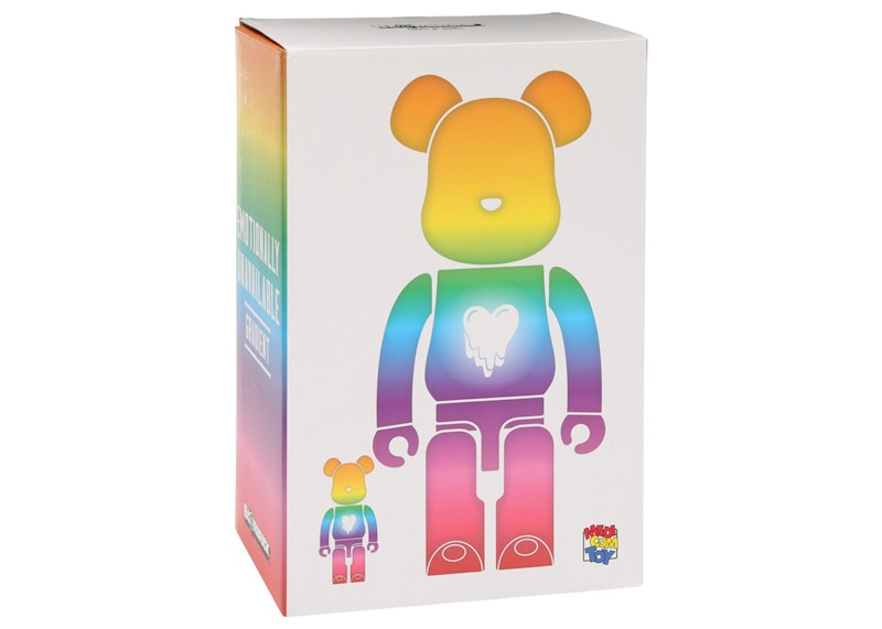 Shop Bearbrick x Emotionally Unavailable Gradient Heart 100% & 400% Set Pelbagai