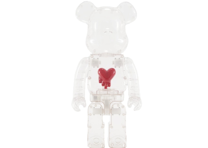 Bearbrick x Emotionally Unavailable Red Heart 1000% Clear