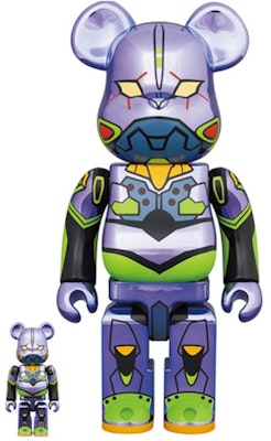 Bearbrick x Evangelion Unit 1 100% & 400% Set 'Chrome' Buy Bearbrick x Evangelion Unit 1 100% & 400% Set 'Chrome'