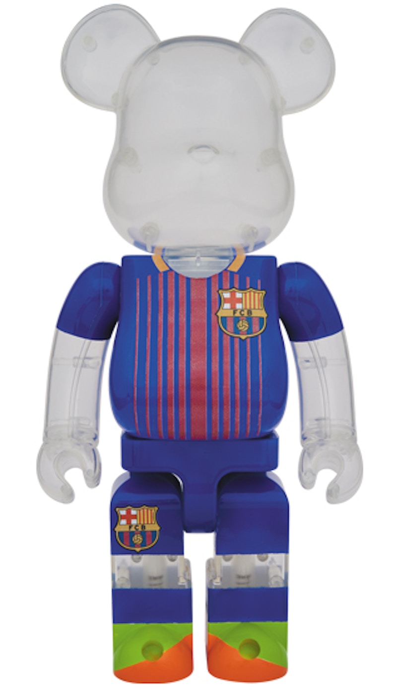 Order Bearbrick x FC Barcelona 100% & 400% Set 'Clear Navy'