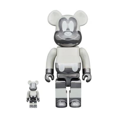 Bearbrick fragment Mickey Mouse 100% & 400% Set 'REVERSE'