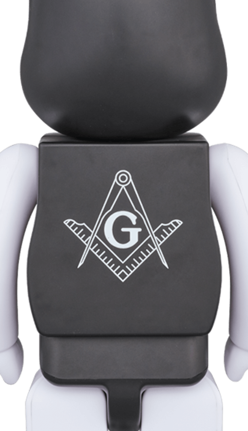 Lookbook ベアブリック×フリーメイソン×フラグメント 100%&400% 黒
