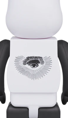 Bearbrick x Freemasonry x fragment design 1000% Putih Order Bearbrick x Freemasonry x fragment design 1000% Putih