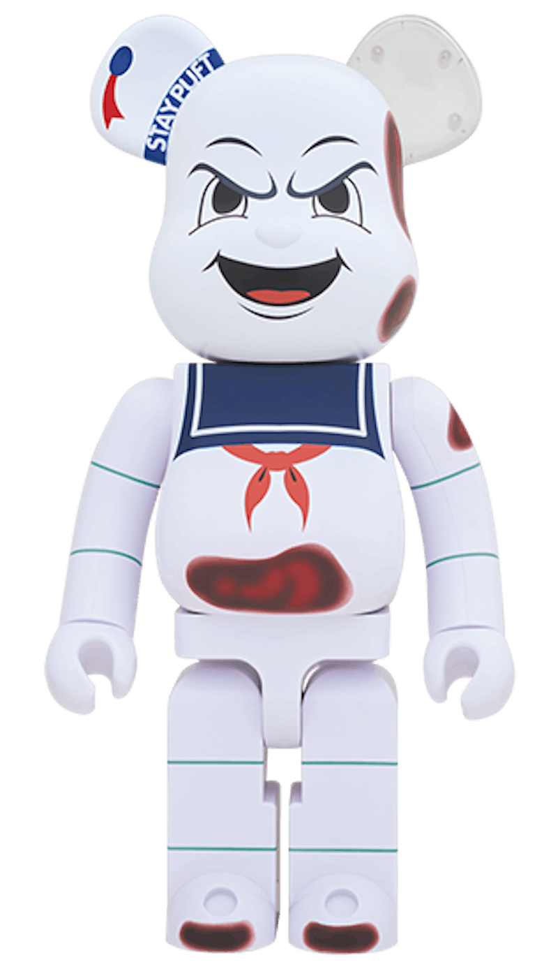 Bearbrick x Ghostbusters Stay Puft Marshmellow Man Angry Face 1000% White