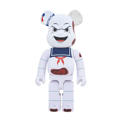 Bearbrick Ghostbusters Stay Puft Marshmellow Man Angry Face 1000% White