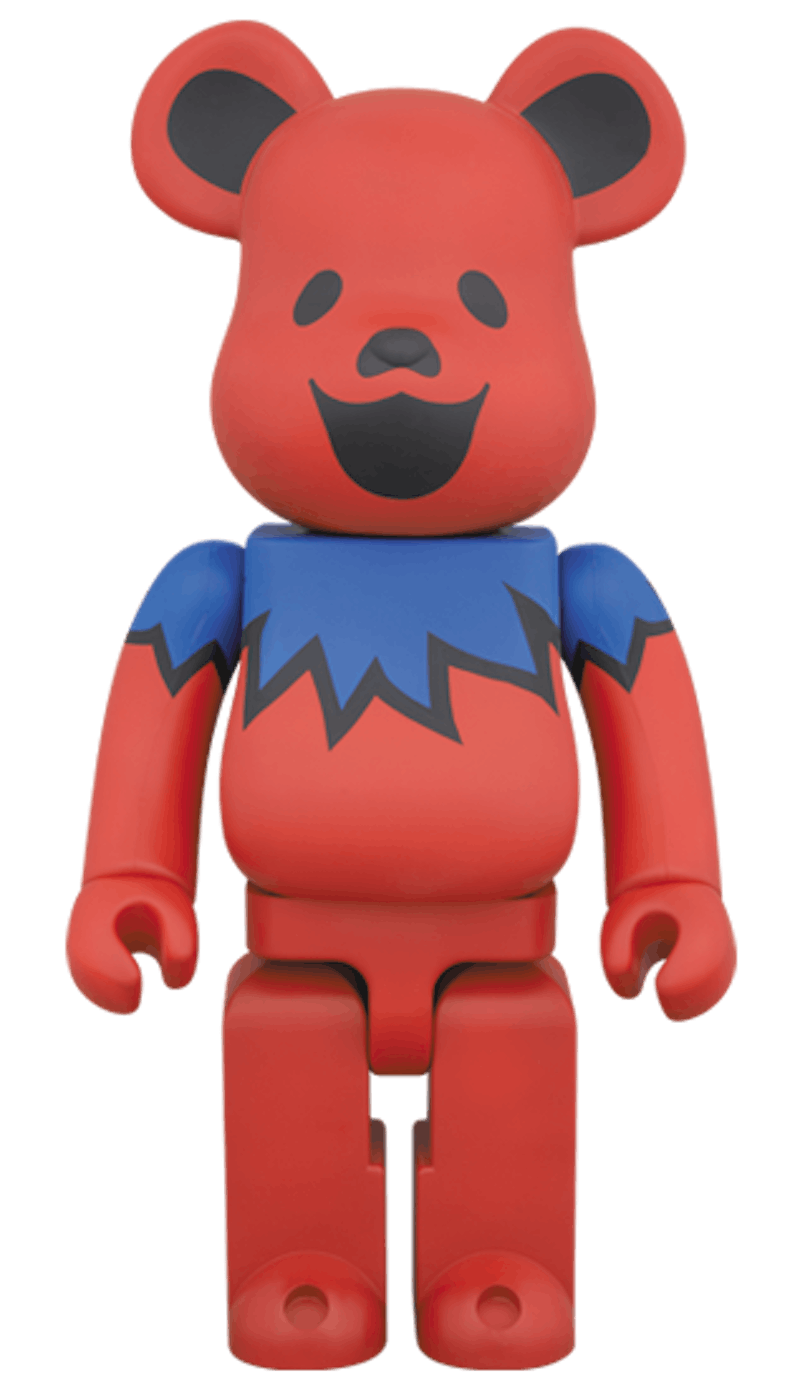Bearbrick x Grateful Dead Dancing Bear 400% Red