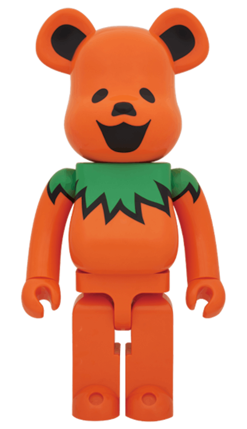 Bearbrick x Grateful Dead Dancing Bears 1000% Orange