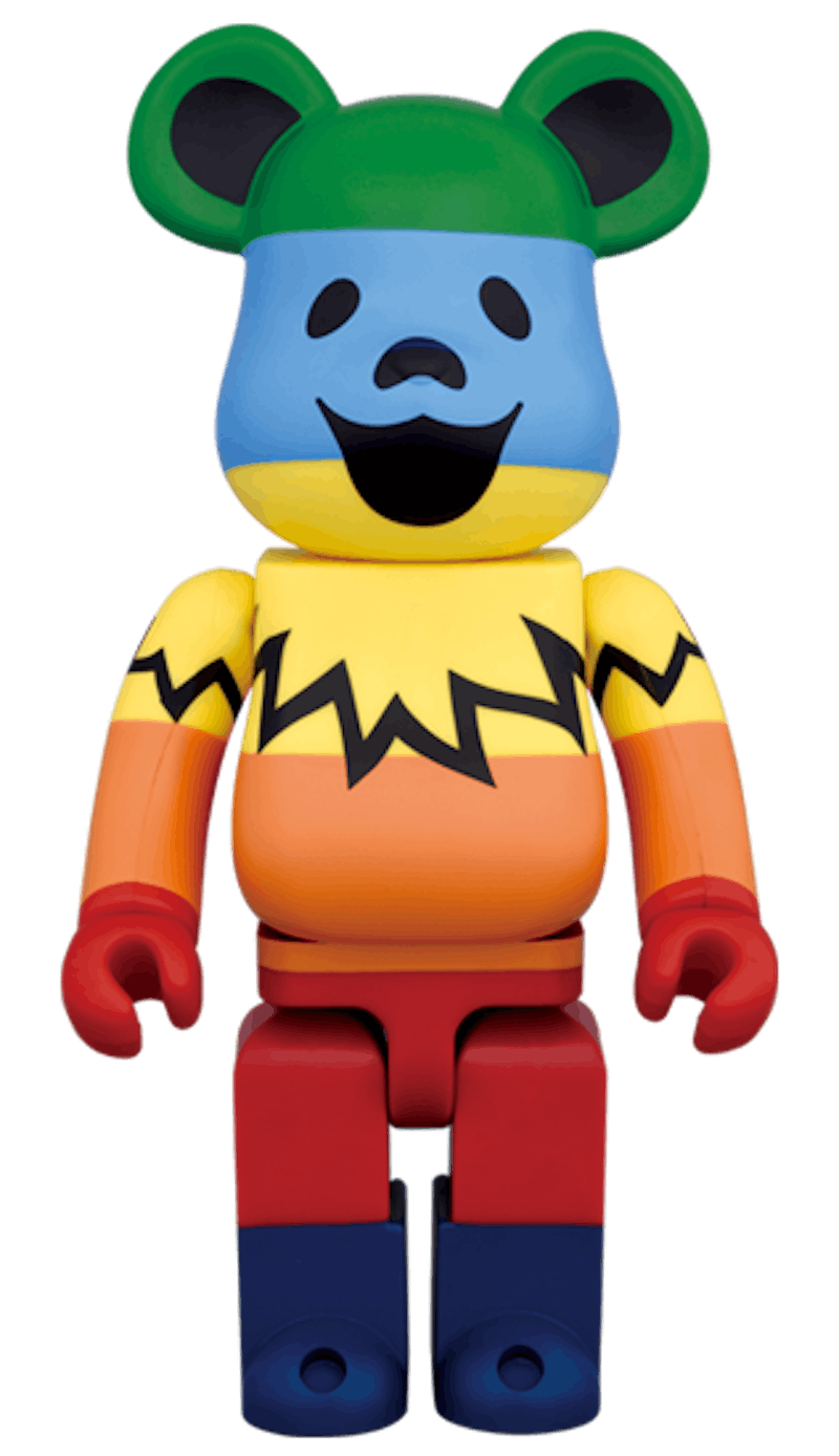 Bearbrick x Grateful Dead Dancing Bears 1000% Rainbow