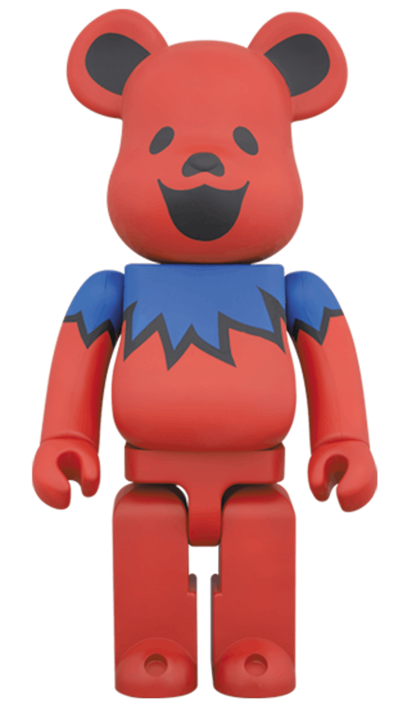 Bearbrick x Grateful Dead Dancing Bears 1000% Red