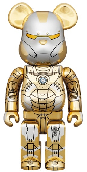 bearbrick-x-hajime-sorayama-x-marvel-iron-man-reverse-1000-gold-silver