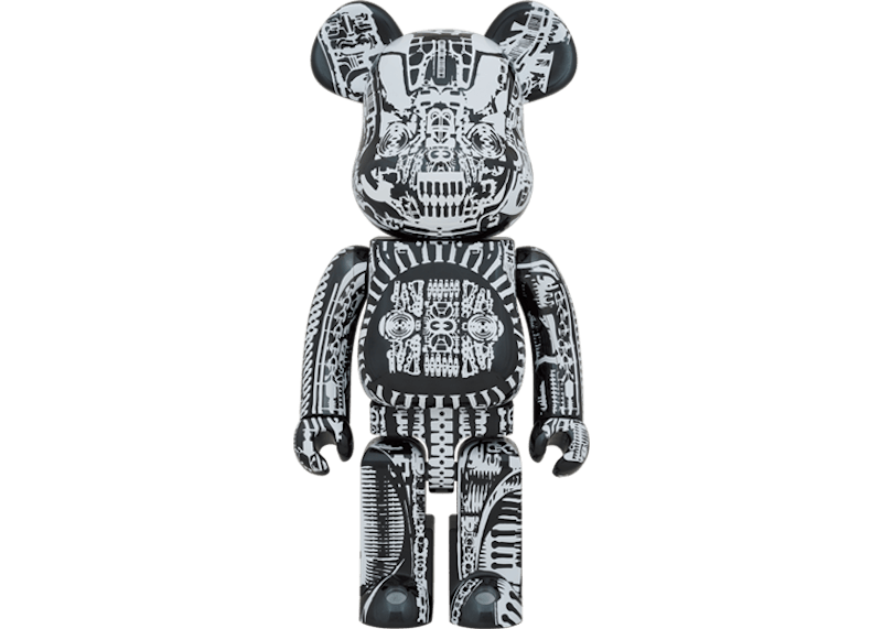 Bearbrick x HR GIGER 1000% 'Black Chrome'