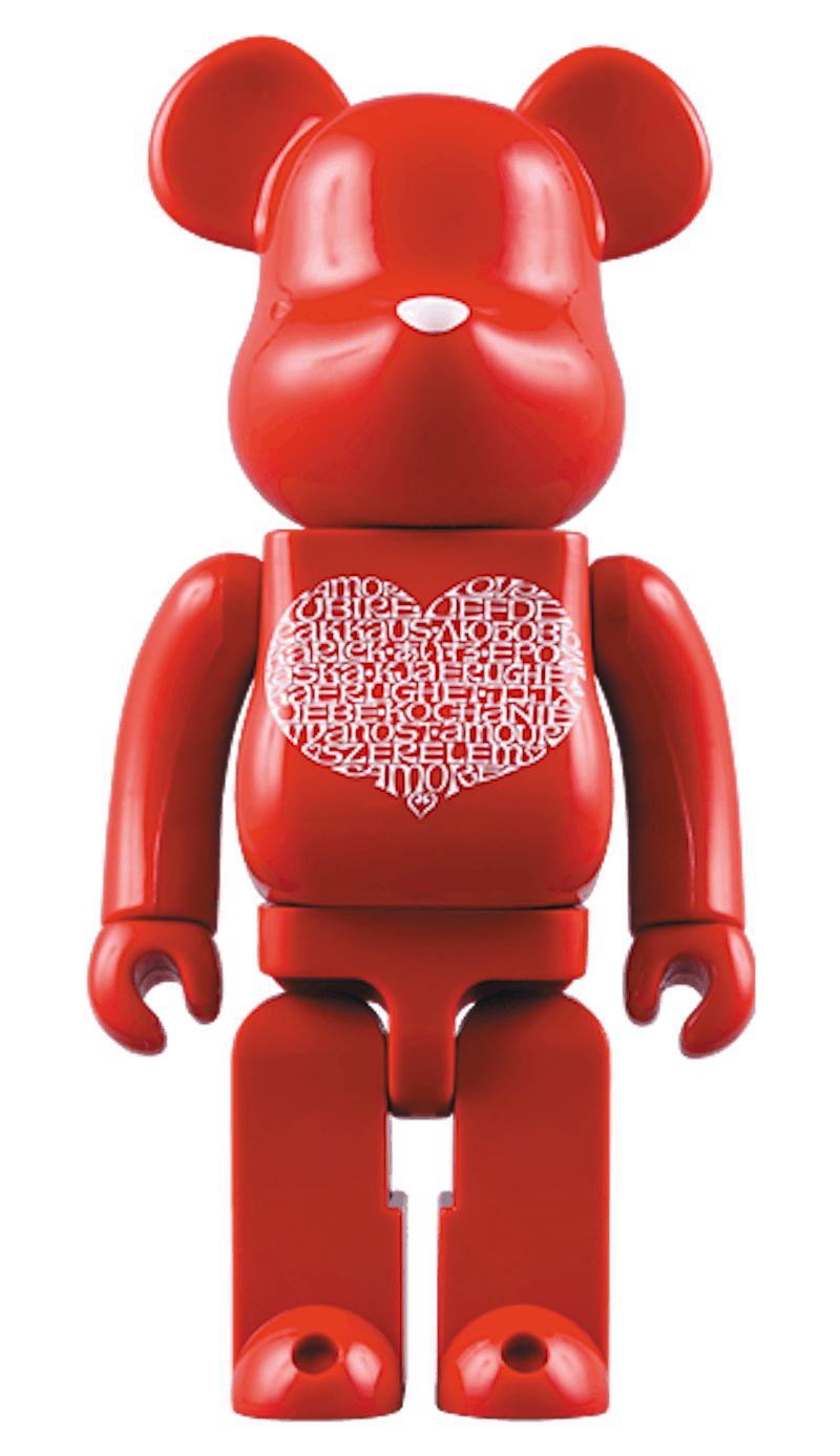 Buy 베어브릭 x 러브하트 1000% '레드' (Bearbrick x Love Heart 1000% 'Red') 

