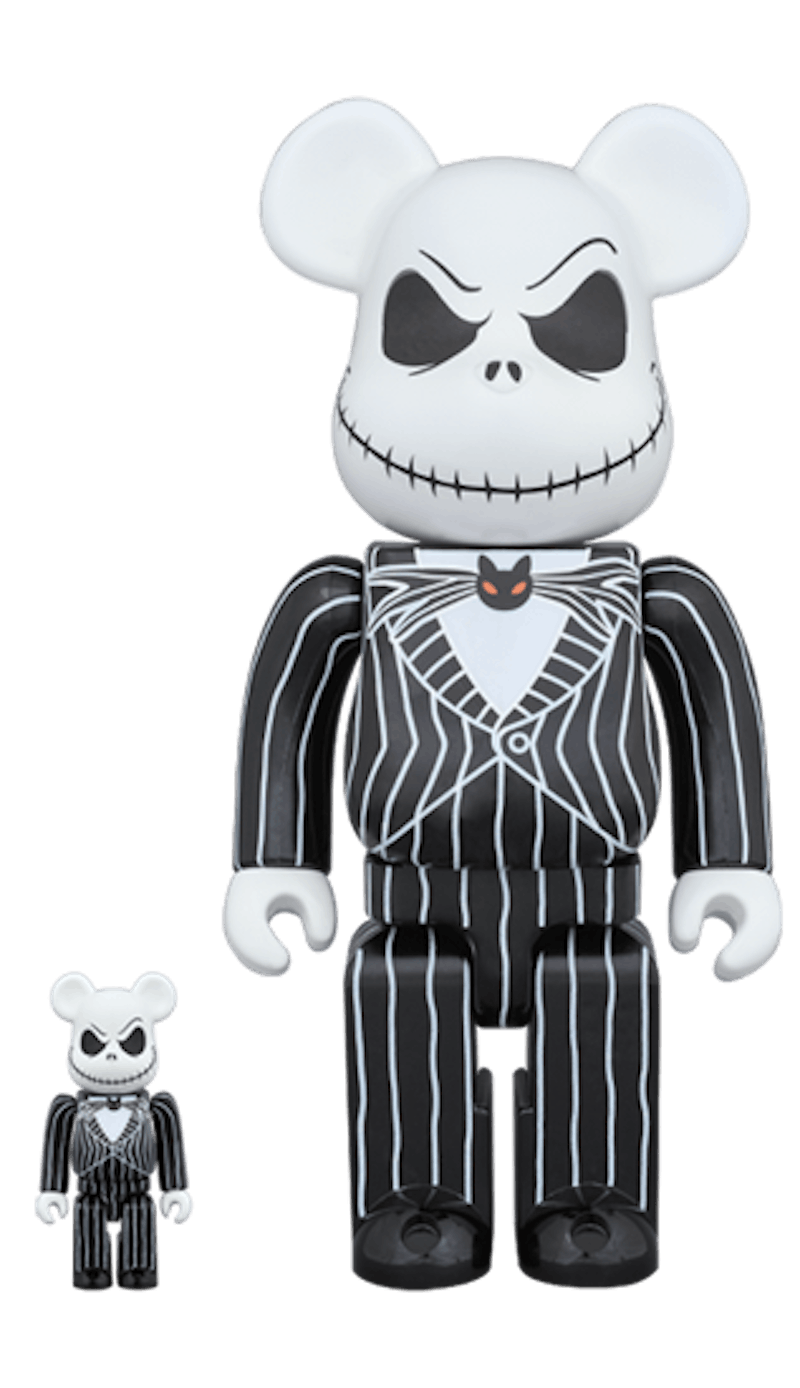 Buy Bearbrick x 南瓜王杰克 100% & 400% 套装 '黑色'